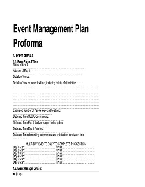 Event Management Plan Checklist And Guide Free Download