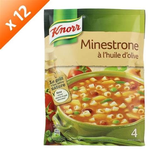 Lot De X G Knorr Soupe Minestrone L Huile D Olive Cdiscount