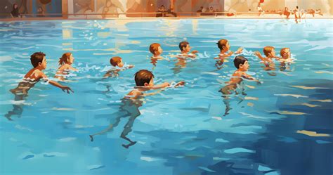 Kids swimming competition Generative AI 28278299 Stock Photo at Vecteezy