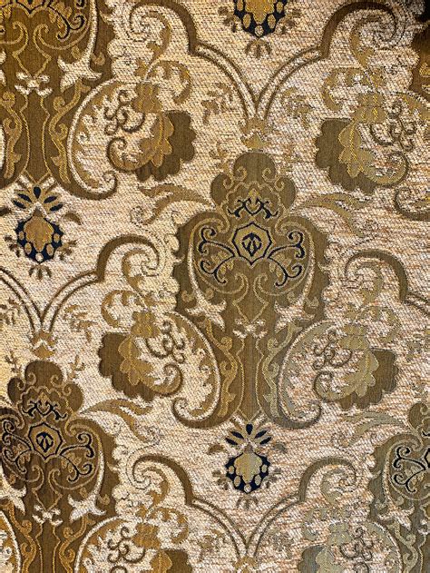 Damask Chenille Upholstery Drapery Fabric Sold By The Etsy