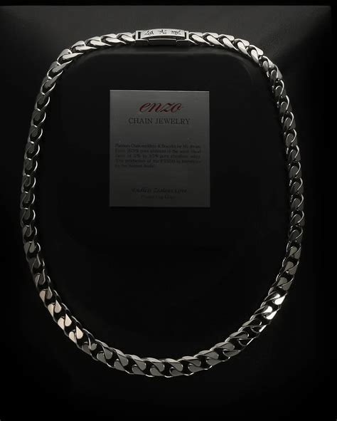 Standard Cuban Chain Necklace In Platinum10mm