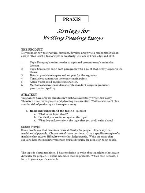 Fillable Online The Best Praxis Core Writing Practice Tips For Essays