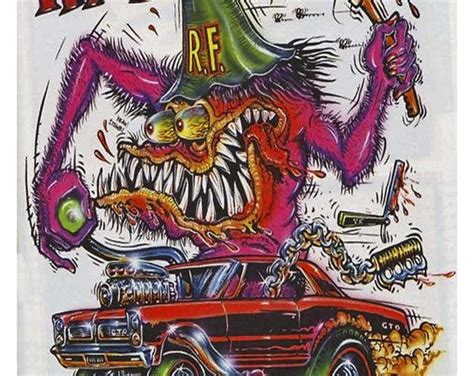 Vintage Reproduction Racing Poster Ed Roth 57 Chevy Gasser Hot Rod Rat Fink Ed Roth Art Car