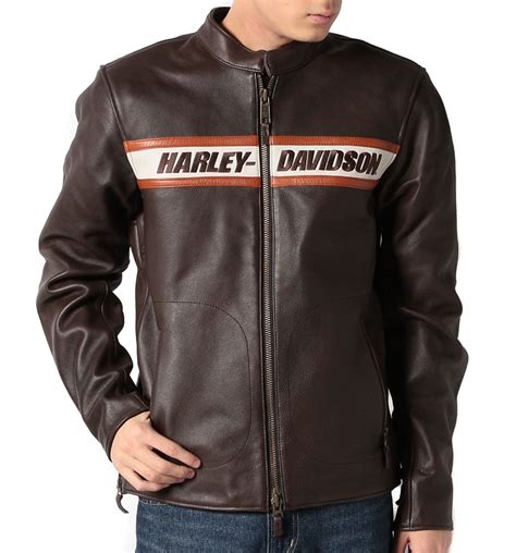 98001 23em Harley Davidson Leather Jacket Victory Lane Ii Java Brown At