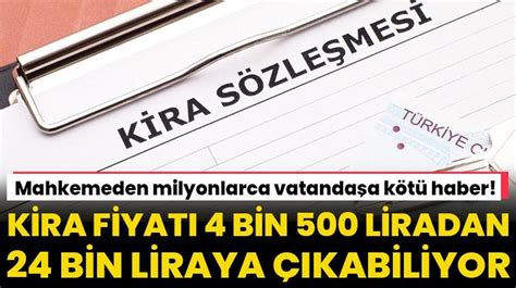 Mahkemeden Kirac Milyonlarca Vatanda A K T Haber Kira Bin