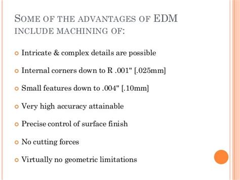 ELECTRIC DISCHARGE MACHINING