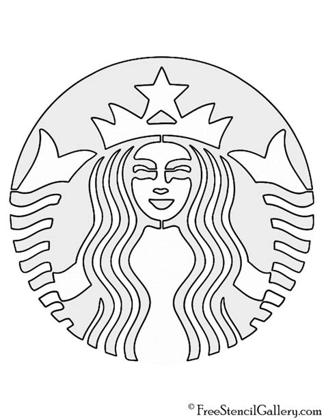 Starbucks Logo Stencil | Free Stencil Gallery | Starbucks logo, Pumpkin ...