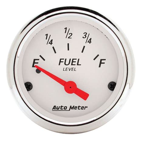 AutoMeter Arctic White 2in 0 30 Ohms Fuel Level Gauge