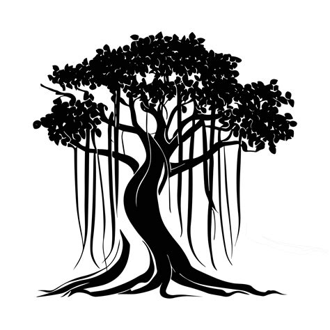 Banyan Tree Black And White Png Without Background For Free 23790898 Png