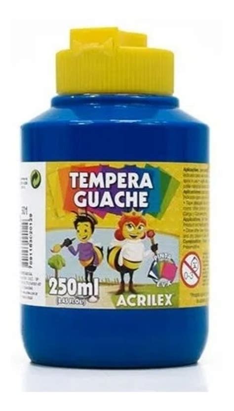 Tinta Tempera Guache Azul Turquesa Ml Acrilex Mercadolivre