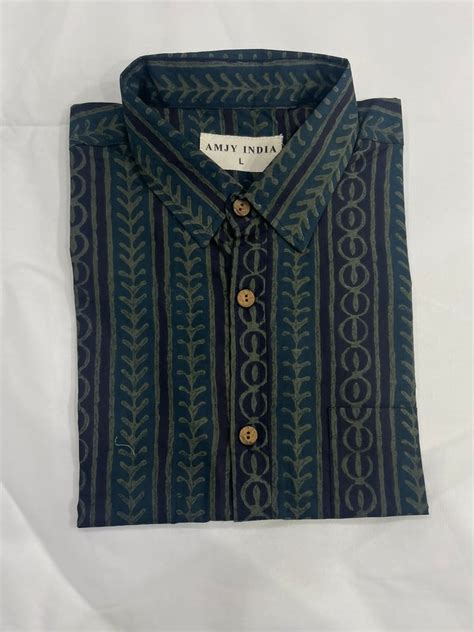 Printed Men Full Sleeves Cotton Shirts Size Medium Party Wear At Rs