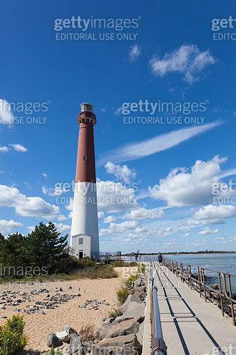 Historic Barnegat Lighthouse Old Barney On Long Beach Island New Jersey