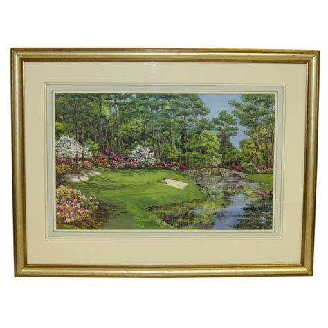 Lot Detail - Augusta National Hole 12 Golden Bell by Bill Waugh Framed ...