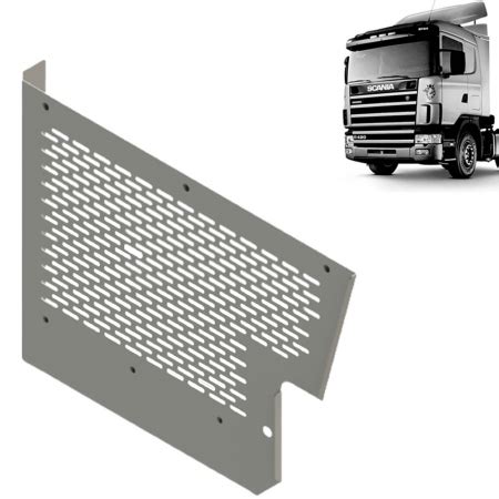 Aplique Inox Frontal Catalizador para Caminhão Scania S4 114 124