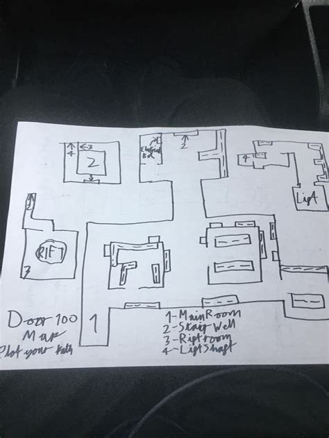 Map of doors 50 and 100 (Drawn myself) : r/doors_roblox