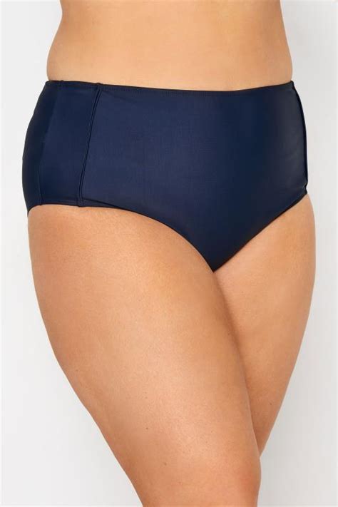 Plus Size Black Super High Waisted Tummy Control Bikini Briefs Yours Clothing