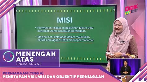 Menengah Atas 2022 Perniagaan Ting 4 Penetapan Visi Misi Dan