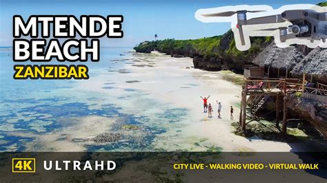 4k Mtende Beach Eden Rock ️ Zanzibar Drone Footage 2021 Youtube