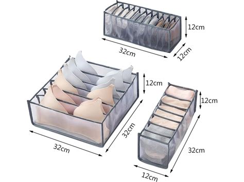 6 Peças Organizador De Gaveta De Roupas Íntimas Caixa De Armazenamento Dobrável Gaveta De Grande