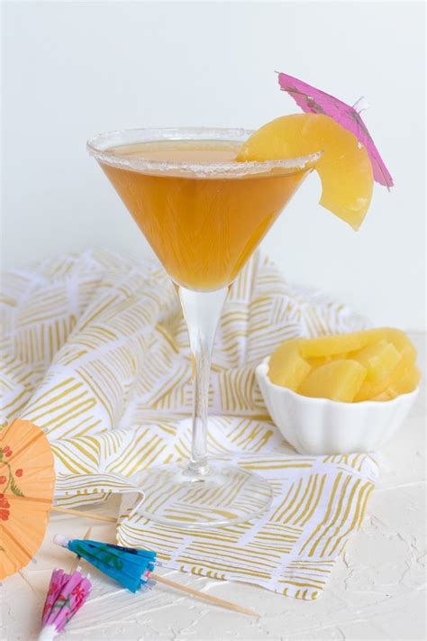 Tropical Pineapple Martini Vodka Based Cocktail With A Tropical Twist Coconut Liqueur