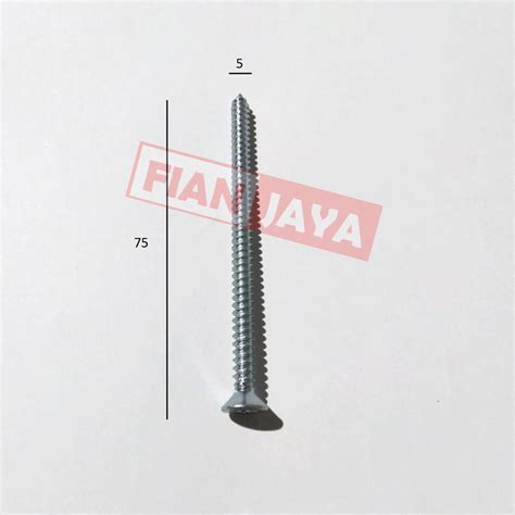 Jual Jual Baut Sekrup M5 X 75 Mm Skrup Jf Untuk Kayu Plastik Tembok