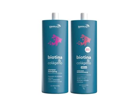 Escova Progressiva Biotina Paiolla Litro E Shampoo Em Promo O No