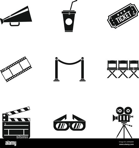 Film Clapperboard Set Stock Vector Images Alamy