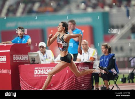 Mariya Lasitskene Participating In The High Jump At The Doha 2019 World