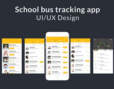 School Bus Tracking App Ui Ux Design Using Figma Behance