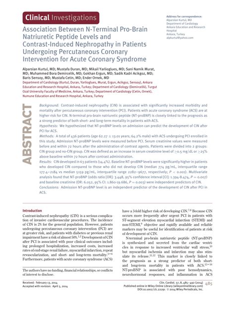 (PDF) Association Between N-Terminal Pro-Brain Natriuretic Peptide ...