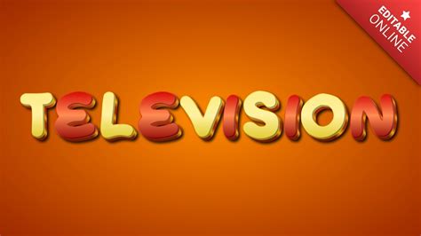 Television Autunno Effetto Font 3d Generatore Di Effetti Di Testo