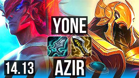 YONE Vs AZIR MID 67 Winrate 6 1 3 Dominating VN Diamond 14