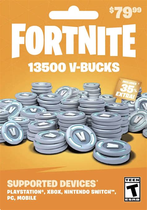 Epic Games Fortnite 13500 Vbucks For Xbox Pc Play Station (can Be Used ...