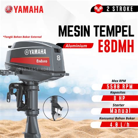 Jual Mesin Outboard 2Tak Mesin Tempel Yamaha 8 Hp 8 Pk Shopee Indonesia