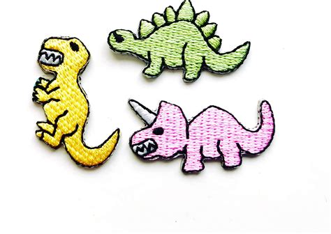 Tyga Thai Th Set Of 3 Tiny Mini T Rex Stegosaurus Triceratops Dinosaur Pastel Cute