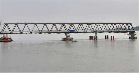 Bangabandhu railway bridge visible now