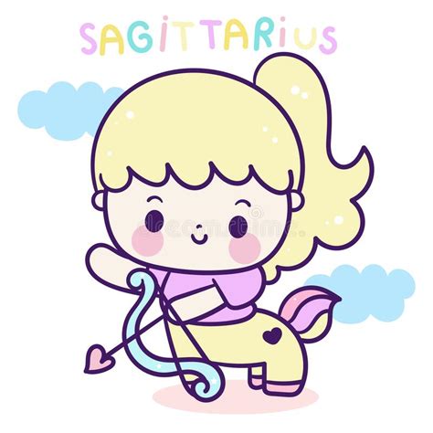 Sagittarius Horoscope Tatoeage Pony Love Illustration Doedle Kawaii