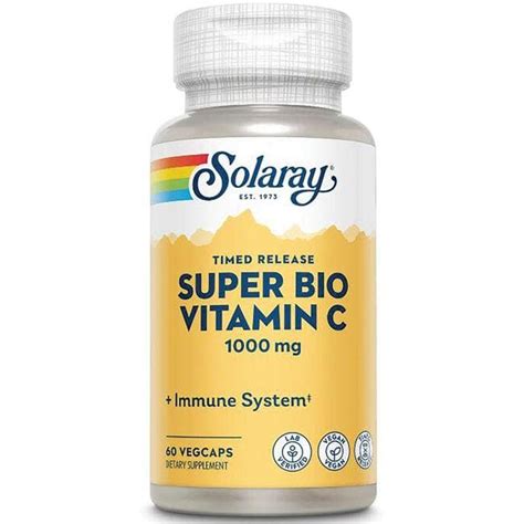 Solaray Time Release Super Bio Vitamin C Mg Veg Caps Swanson