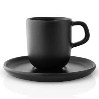 Eva Solo Tazzina da Caffè 6 5cl con Piattino Nordic Kitchen Black Gres