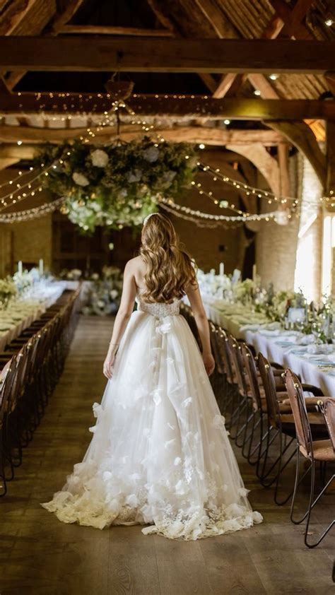 Barn Wedding With Blue And White Summer Floral Decor White