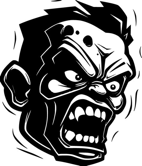 Zombie, Black and White Vector illustration 27227011 Vector Art at Vecteezy