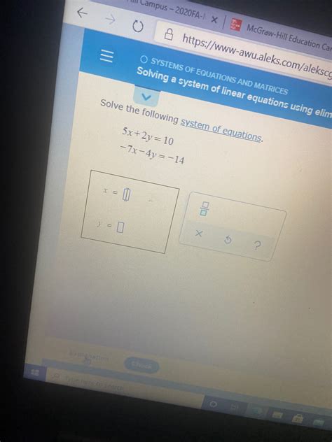 Answered Quation Solve The Following System Of Bartleby