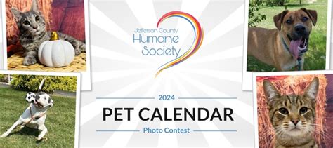 Jefferson County Humane Society | 2024 Pet Calendar Photo Contest