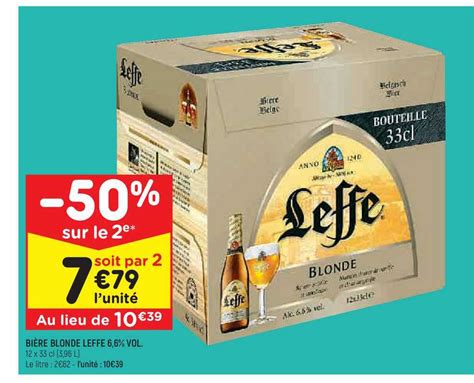 Promo Bi Re Blonde Leffe Vol Chez Leader Price Icatalogue Fr