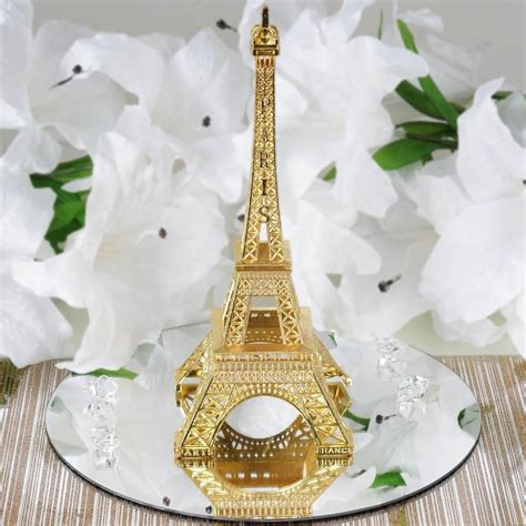 6 Gold Eiffel Tower Centerpiece Eiffel Tower Cake Topper Decorative Figurine Eiffel