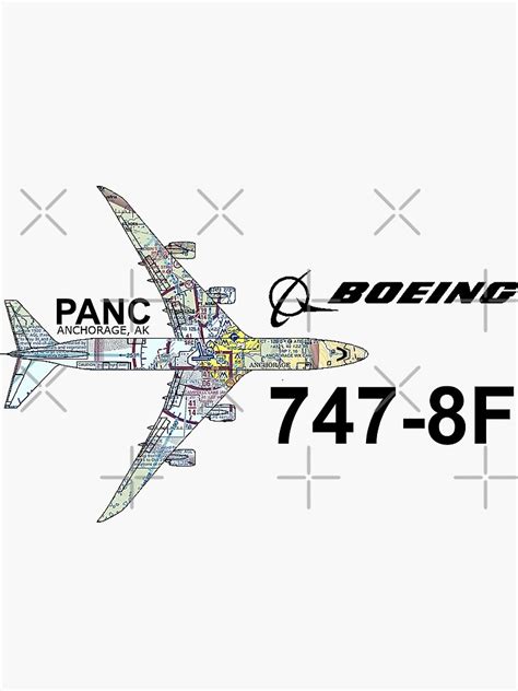 "B747-8F PANC (Anchorage, AK) with VFR Chart" Sticker for Sale by B747 ...