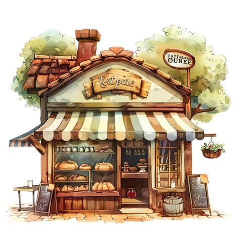 Cute Little Bakery Summer Simple Living Premium Ai Generated Image