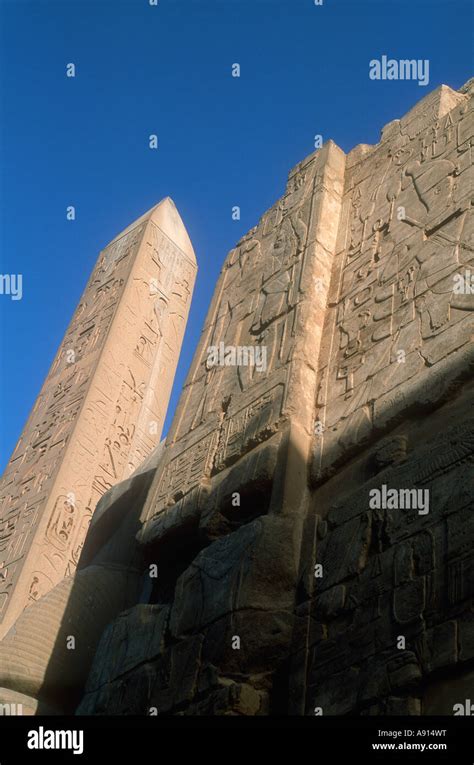 Obelisk, Luxor Temple, Luxor, Egypt Stock Photo - Alamy