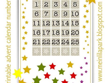 Online Advent Calendar Template Free Printable Advent Calendar Numbers