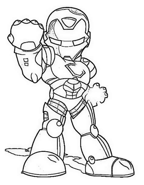 Chibi Marvel Coloring Page